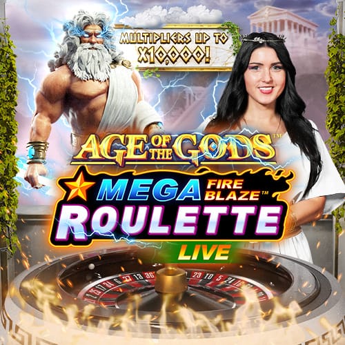 Mega Fire Blaze Age of the Gods Roulette Live screenshot
